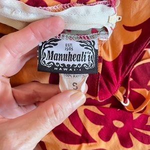 Manuheali’i Baby Doll Tank, Orange & Red, size S